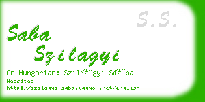 saba szilagyi business card
